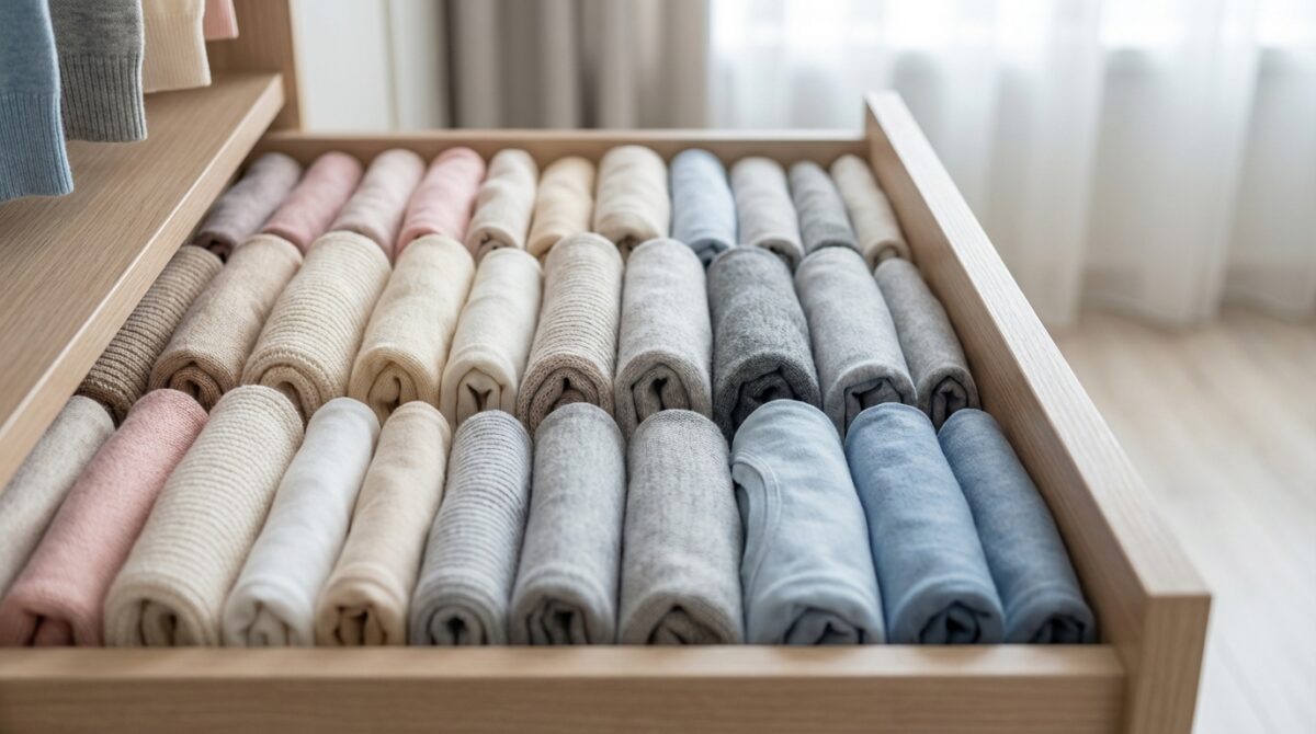 scopri il metodo giapponese per organizzare gli armadi: in giappone non appendono i cappotti, così liberano il massimo spazio disponibile.