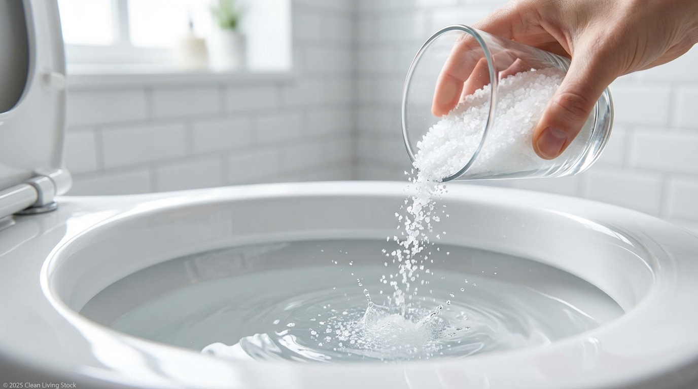 scoprite perché aggiungere sale all'acqua del wc è un trucco indispensabile da ricordare sempre per mantenere il bagno pulito ed efficiente.