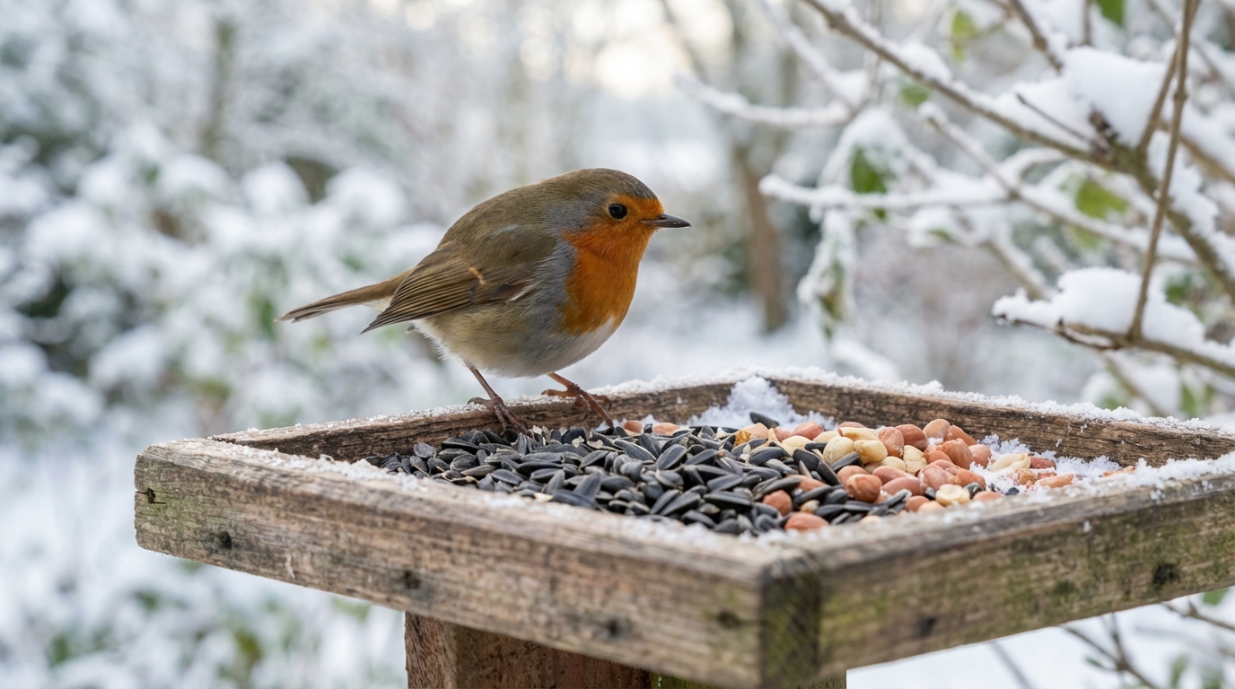 scopri cosa è indispensabile ricordare di offrire agli uccelli a febbraio per aiutarli a superare l'inverno in modo sano e felice.