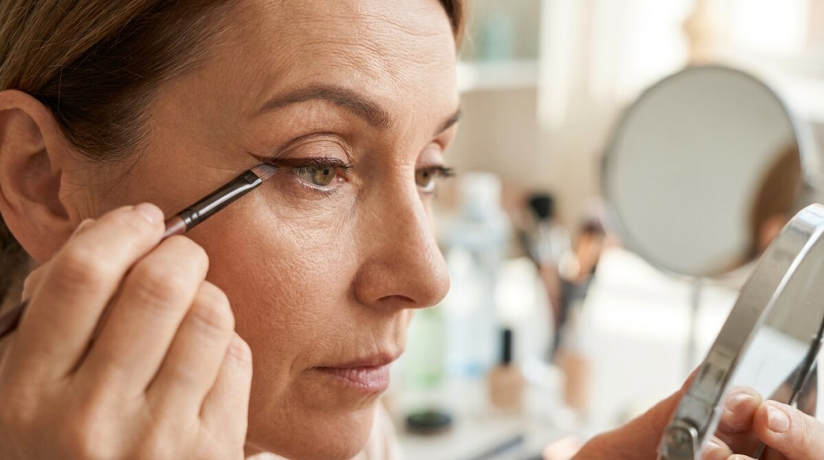 scopri il tutorial di trucco occhi 50+ per sollevare le palpebre cadenti e aprire lo sguardo, valorizzando la tua bellezza in modo semplice e naturale.
