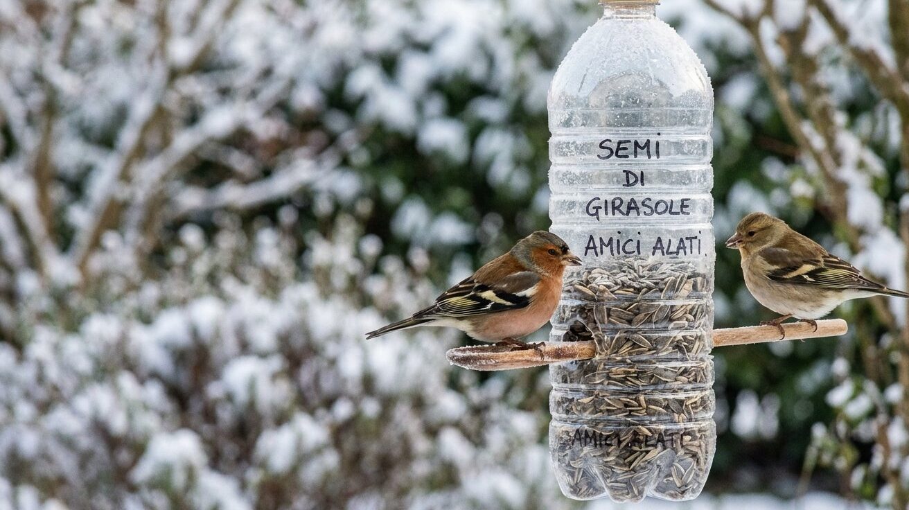 Uccelli: questa mangiatoia invernale ultra semplice può essere fabbricata in alcuni minuti